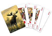Tree-Free Greetings Standard Playing Card Deck, Moose Themed Wildlife Art (49522)