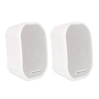Theater Solutions TS38W Mountable Indoor or Outdoor Speakers White Bookshelf Pair