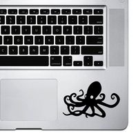 StickAny Palm Series Simple Octopus Sticker for MacBook Pro, Chromebook, and Laptops (Black)