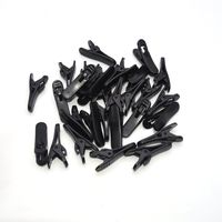 Antrader 30pcs Black Headphone Alligator Clip Headset Cable Cord Clip Holder - Clips onto Your Clothing to Keep Cord in Place