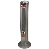 Lasko Wind Curve Portable Electric 42" Oscillating Tower Fan with Fresh Air Ionizer, Timer and Remote Control for Indoor, Bedroom and Home Office Use, One Size, Blackwood 2554