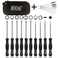HOOAI Carburetor Adjustment Tool Kit for Common 2 Cycle Carburator Engine - Carburetor Adjustment Tool Set Carburetor Tune up Adjusting Tool (10pcs + Cleaning Tool)