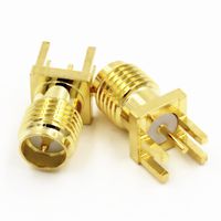 2pcs RP-SMA Female Plug Solder 1.0 - 1.2mm PCB Clip Edge Mount RF Connector High Quality Ships from USA