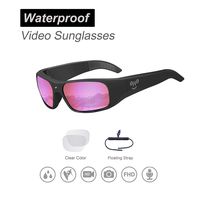OHO sunshine Waterproof Video Sunglasses, 1080P HD Outdoor Sports Action Camera with 32GB Built-in Memory and Polarized UV400 Protection Safety Lenses,Unisex Sport Design