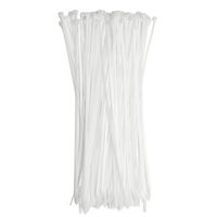 12" Inch Zip Ties White (100 Pack), 40lb Strength, Nylon Cable Wire Ties, By Bolt Dropper.