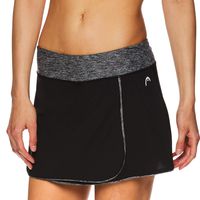 HEAD Women's Athletic Tennis Skort - Performance Training & Running Skirt - Prestige Black, Large