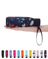 Fidus Mini Compact Sun&Rain Travel Umbrella - Lightweight Portable Umbrella with 95% UV Protection-Mixed Roses