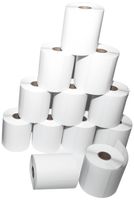 CompuLabel Direct Thermal Labels, 4-Inch x 2 Inch, White, Roll, Permanent Adhesive, Perforations Between Labels, 700 per Roll, 12 Rolls per Carton (530785)