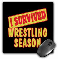 3dRose I Survived Wrestling Season Sports Fans Survial Pride and Humor Design Mouse Pad (mp_118482_1)
