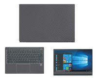 decalrus - Protective Decal for Lenovo IdeaPad 730S (13.3" Screen) Laptop Grey Carbon Fiber Skin Skins Decal wrap CFlenovoIdeaPad7330SGrey