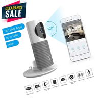 Security IP Camera, 3T Clever Dog 2nd Generation 120 ° Wide Angle Night Vision Camera Security Wireless Puppy Cam for Phone