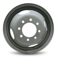 Road Ready Car Wheel For 1988-2000 Chevrolet 3500 GMC 3500 1996-2002 Chevrolet Express 3500 GMC Savana 3500 16 Inch 8 Lug Gray Dually DRW Steel Rim Fits R16 Tire - Exact OEM Replacement - Full-Size Spare