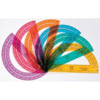 ETA hand2mind Rainbow Safe-T Protractors, Set of 24