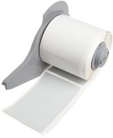 Brady M71-37-486 BradyBondz 3" Width x 1.9" Height Silver Color B-486 Ultra Aggressive Metalized Polyester Labels With Matte Finish For BMP71 Label Printer (100 Per Roll)