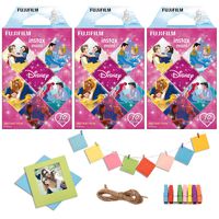 Fujifilm Instax Mini Disney Princess Instant Film (30 Exposures) with Hang Tags, Pins and Backgrounds