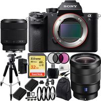 Sony Alpha a7S Mark II a7S II a7SII ILCE7SM2/B Mirrorless Camera + FE 28-70mm f/3.5-5.6 OSS Lens & Vario-Tessar T FE 16-35mm f/4 ZA OSS Lens 24PC Bundle Includes 2 Replacement FW-50 Batteries + More