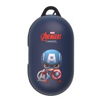 Marvel Avengers Galaxy Buds Case Protective Hard PC Shell Cover [Front LED Visible] Accessories - Mini Captain America