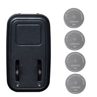 Li-ion 2032 Rechargeable Button Battery Coin Cell, charger and 4 batteries