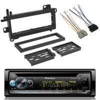 Pioneer DEH-S5100BT Single-DIN CD MIXTRAX Bluetooth Car Audio Receiver, Scosche CR01B Power Connector Wire Harness, w/ CJ1279B Dash Kit (Fits 1984-Up Chrysler)