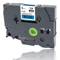 WJHHC 1PK Compatible for Brother P-Touch Laminated TZ 511 TZe 511 Tz 511 Label Tape Cartridge Black on Blue 6mmx8m