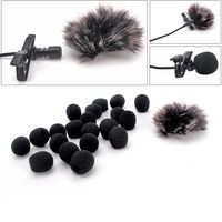 ZRAMO Metal Clip Small Lapel/Lavalier Microphone Tie Clip for Clip-on Omnidirectional Condenser Microphone for Apple Iphone, Ipad, Ipod Touch, Samsung Android (fuzzy windscreen)