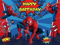 Spiderman Backdrop | Marvel | Birthday | Superhero | Boys | Party Supplies | Kids | Banner Photography Decorations