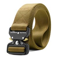 Fairwin Tactical Belt, Military Style Webbing Riggers Web Belt with Heavy-Duty Quick-Release Metal Buckle