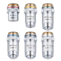 AmScope 4X-100X Six Achromatic Objective Lens Set