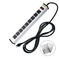 9 outlets Power Strip Offers 15A, 125V Multi-Outlet AC Power, 1875W Maximum Power,9.8ft Cord Length and Power Switch