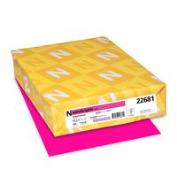 Neenah Astrobrights Premium Color Paper, 24 lb, 8.5 x 11 Inches, 500 Sheets, Fireball Fuchsia (22681)