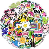 SosoJustgo2 70 Pcs Popular Cute Sticker Hippie Decals Laptop Luggage Stickers Graffiti Stickers Waterproof Stickers Suitcase Car Bike Skateboard Guitar Stickers(50 Pcs Vsco Pink Style)