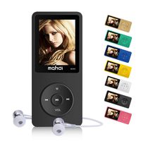 MYMAHDI 16GB MP3 Music Player 1.8 Inch Screen 70h Lossless Sound, Support up to 128GB Memory Card Black