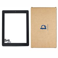 Black Touch Screen Digitizer Assembled with Home Butoon Strong Adhesive for iPad 2 2nd Generation A1395 A1396