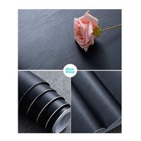 Black Wood Contact Paper 11.8" X 78.7" Decorative Self-Adhesive Film for Furniture Surfaces Easy to Clean Easy to Clean Thickening Upgrade Increase Stomata and Reduces Bubble Generation