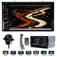 Double 2 Din Car Stereo with Reverse Camera for Ford F250 Super Duty 2004-2016, with Mirrorlink Bluetooth Steering Wheel Control AM FM Radio Receiver DVD Player 6.2" Touchscreen Analog TV