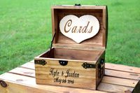 Personalized Wooden Card Box with Cards Heart - Rustic Wedding Card Box - Rustic Wedding Decor - Advice Box Wishing Well - Shabby Chic Card Box - Wedding Card Box