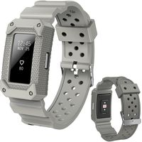 Lwsengme Bands for Fitbit Charge 2, X4-TECH Classic Fitness Replacement Accessories Wrist Band for 2016 Fitbit Charge 2 HR (New-Gray)