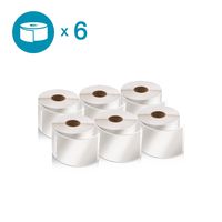 DYMO Authentic LabelWriter Standard Shipping Labels for LabelWriter Label Printers, White, 2-1/8'' x 4'' (30323), 6 Rolls of 220