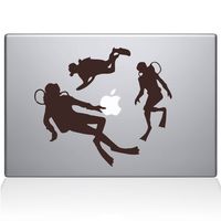 The Decal Guru 2063-MAC-13A-BRO Scuba Divers Decal Vinyl Sticker, Brown, 13\" MacBook Air