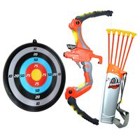 Bow and Arrow Set for Kids - Light Up Archery Toy w/ 6 Suction Cup Arrows Quiver and Target - Safe Crossbow / Arrows - Soft Shooting Action - ASTM Approved - Boys and Girls Age 6-12 - Bonus eBook