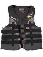O'Neill Mens Superlite USCG Life Vest 4XL Black/Graphite/Smoke/Yellow (4723)