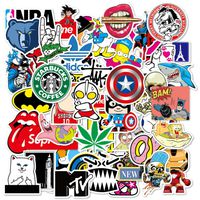 100 Pack Random No-Duplicate Stickers Water Bottles Laptop Car Hydroflasks Phone Motorcycle Guitar Skateboard Computer Vinyl Sticker Waterproof Cute Aesthetic Trendy Decals for Teens Boys Girls Adults