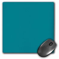 3dRose LLC 8 x 8 x 0.25 Inches Mouse Pad, Plain Teal Blue Simple Modern Contemporary Solid One Single Color Turquoise Blue Green (mp_159850_1)