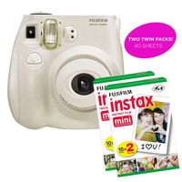 Fujifilm - Instax Mini 7S Instant Camera Product Bundles | Film Pack Options | Fujifilm Renewed (Mini 7S + 2 Film Packs, White)