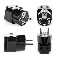 European Adapter Plug, OREI Travel Adaptor for Europe Schuko Countries 2 in 1, for Germany France Iceland Netherlands Russa Greece Spain - Safe Grounded Connection - Universal Socket - 4 Pack