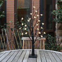 EAMBRITE Battery-Operated 24" Cherry Blossom Flower Bonsai Tree Lights with 24 Warm White LED for Indoor use