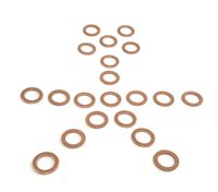 10 MM Copper Crush Washers - Pack of 20 - Fits on 10 MM Bolt