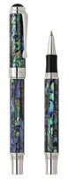 Xezo Maestro Natural Sea Shell Fine Rollerball Pen with Platinum Plated Parts Exquisite Gift No Two Pens Alike (Maestro Sea Shell RP)
