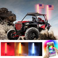 LED Whip Lights, 2PCS 4FT Wireless Remote LED Antenna Light for UTV Polaris RZR 4 Wheeler Off Road ATV Jeep Truck Dunes