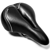 Most Comfortable Bike Seat for Women- Padded Bicycle Saddle with Soft Cushion - Replacement Bike Saddle Improves Riding Comfort on Your Exercise Bike - Women's Bicycle Seat (Black)